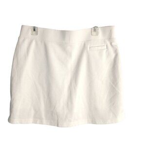 Pebble Beach Dry Luxe Performance XL Skort White Polyester Spandex Textured